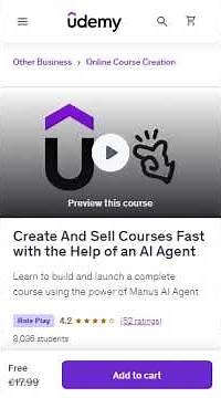 Udemy Coupon Code | Create And Sell Courses Fast with the Help of an AI Agent #shorts #shortvideo