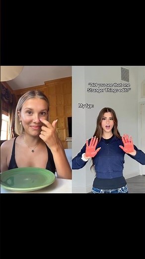 Millie Bobby brown Reacts To Tiktok Trend / #strangerthings5 #shorts