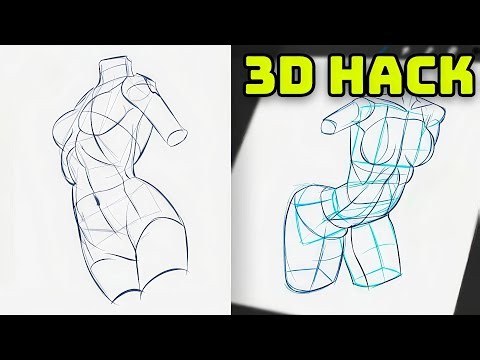 How to Draw Dynamic Body & Torso for Beginners (Step-by-Step Box Method) 