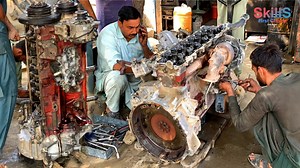 Rebuilding of Heavy Duty Diesel Engine of Truck Trailer | Mechanical Skills