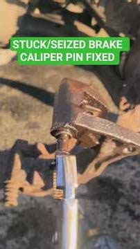 SEIZED STUCK BRAKE PADS CALIPER PIN : 1MIN EASY FIX.