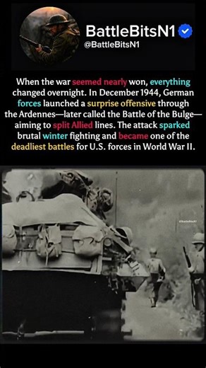 Everyone Thought Germany Was Finished — Then This Happened😳⚔️ #usarmy #ww2history #battleofthebulge