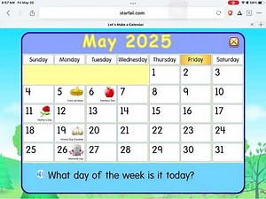 Starfall Daily Calendar - May 30, 2025