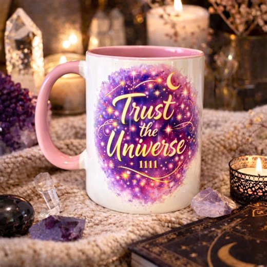 Angel Number Mug | 1111 Trust the Universe | Manifestation Mug | Positive Affirmation | Spiritual Gift for Her | Law of Attraction Mug UK - Etsy