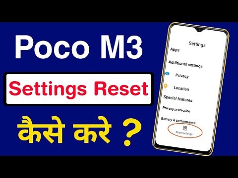 How to Reset Setting in Poco M3 | Poco M3 Ka Settings Reset Kaise Kare | Poco M3 Settings Reset