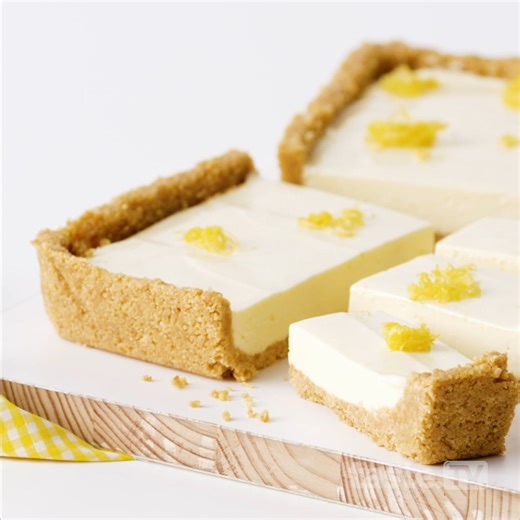 Creamy lemon buttercrust slice = the condensed milk dessert Australia can't get enough of 😍. https://www.taste.com.au/recipes/creamy-lemon-buttercrust-slice-recipe/o8fw9vfs | Taste.com.au