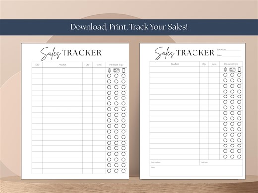 Small Business Sales Tracker, Printable Sales Tracker, Sales Record PDF - Etsy