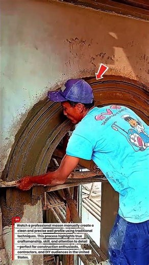 Professional Mason Creates Wall Profile Manually | Precision Craftsmanship