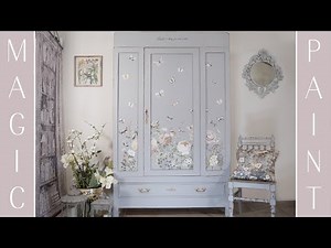 Restyling di un armadio in stile floreale. Chalk paint per il fai da te. Elisa & Magic Paint!