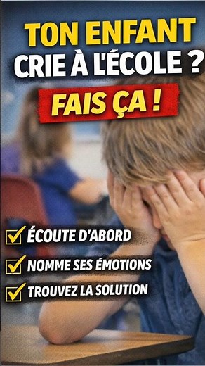Ton enfant crie à l’école ? 3 choses à faire avant de juger