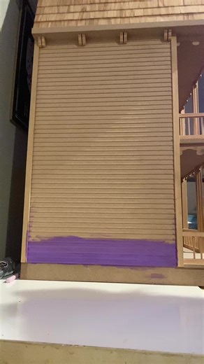 Dollhouse exterior paint part 1! #dollhouse #miniatures #craft #diy #art