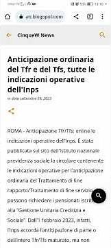 Anticipazione ordinaria del Tfr e del Tfs, tutte le indicazioni operative dell'Inps