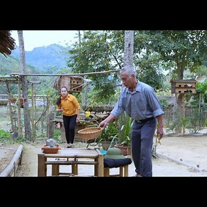 part 3. Tien and his father are still working hard to improve their garden. | Hi five