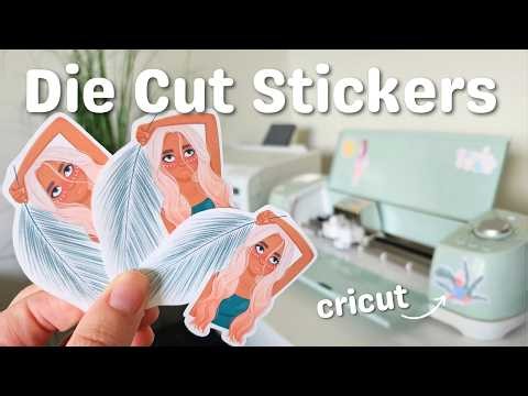 TURN YOUR ART INTO STICKERS using Cricut explore air 2 (step by step)