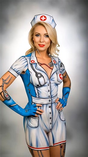 146K views · 4.3K reactions | Pretty nurse woman body paint art cosplay. #nurse #bodyart #bodypaint #cosplay #nursesoftiktok | BODY ART | Facebook