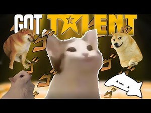 Pop Cat plays Giorno Theme on Got Talent show... ( cat bop pop bop meme)