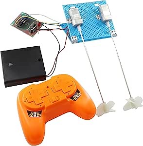 2.4G 4-Channel RC Boat Model Kit for Kids Double 180 Strong Magnetic Motors Kit with Motor Mount+Drive Shaft+D36 Propeller