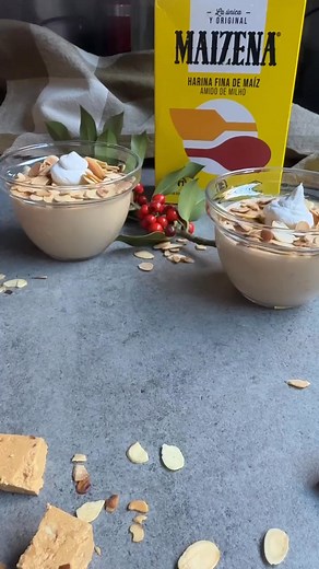 Publi. CREMA DE TURRÓN con sólo 3 ingredientes. Una receta Navideña, fácil y deliciosa. Seguro que no eres la única a la que le va a sobrar turrón estas Navidades, te animo a que hagas esta crema, es súper fácil y a todos les va a encantar. La he elaborado con maizena_es es imprescindible para esta receta ya que va a hacer que quede súper cremosa. Ingredientes para 6/8 vasitos: 1 litro de leche 300 gr turrón blando sin azúcar 2 cucharadas colmadas de Maizena Elaboración: Corta el turrón en troci