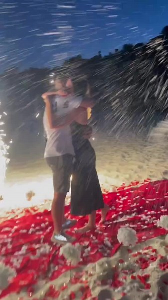 Romantic Beach Night Setup for Couples