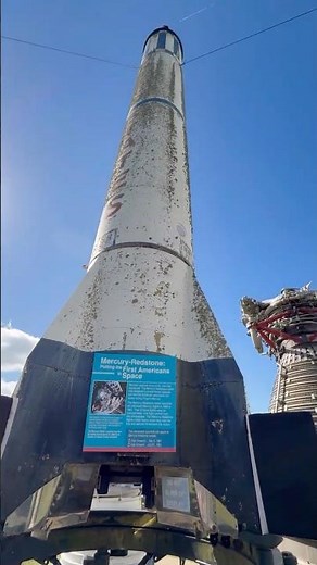 NASA Space center , Mercury-Redstone rocket putting first Americans in space. 83 feet tall, USA