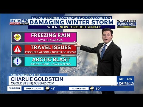 Be Weather Aware - Freezing Rain, Heavy Rain, Strong Storms, and Dangerous Cold for Central Alabama