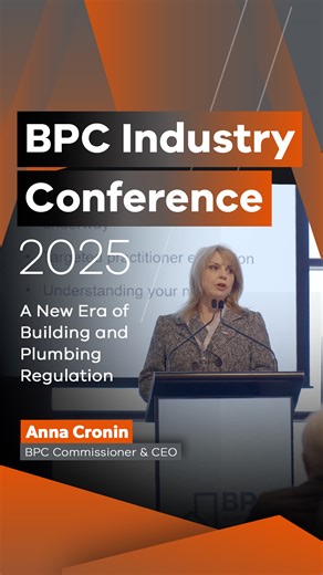 New powers are coming to the BPC next year – here’s what CEO and Commissioner Anna Cronin has to say about how we’ll use them. Watch Anna’s full keynote speech from the first BPC Industry Conference: youtu.be/XBPpq8Ef9Jg | Building and Plumbing Commission