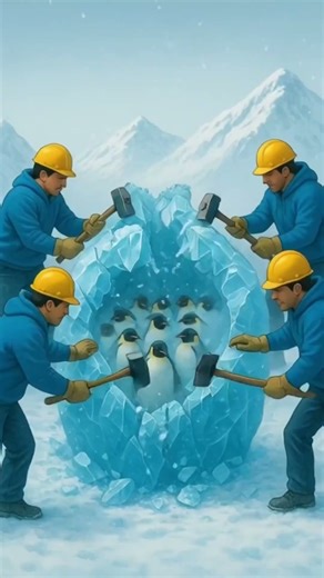 Rescue the Penguins from the Iceberg 🌊🐧 | Heartwarming Arctic Adventure || #animals #wildlife