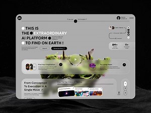 Website Design exploration : web motion graphics