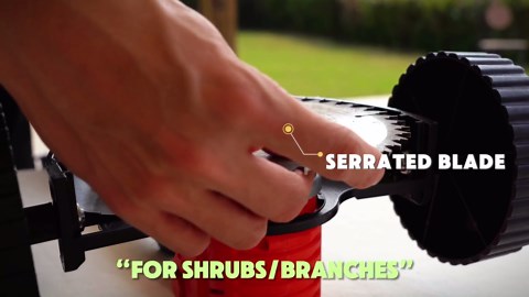 Electric Weed Wacker, Battery Powered Weed Eater with 4 Types of Blades and Upgraded Metal Lid, 2Pcs of Batteries & Wheels, Lightweight Grass Trimmer for Lawn Yard Garden