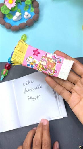 Diy school supplies making idea for kids/sharpener diy#shortfeed #art #diy#kidscraft