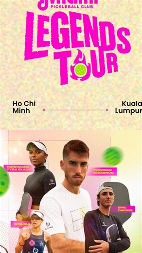 WH Wong on Instagram: "The Miami Pickleball Club (MPC) promotes its Legends Tour featuring international pickleball stars, with exhibition matches and fan experiences in Vietnam and Malaysia. Two countries. One legends tour. Experience pickleball like never before. The Miami Pickleball Club Legends Tour features Federico Staksrud, Hurricane Tyra Black, Eric Oncins, and Mya Bui, alongside thrilling exhibition matches, fan challenges, mini-games, giveaways, lucky draws, and interactive sponsor zon
