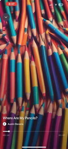 I wrote this song last month. I had a dream and I was singing but I was singing about coloured pencils so I wrote down the lyrics and made this | Austin Stevens