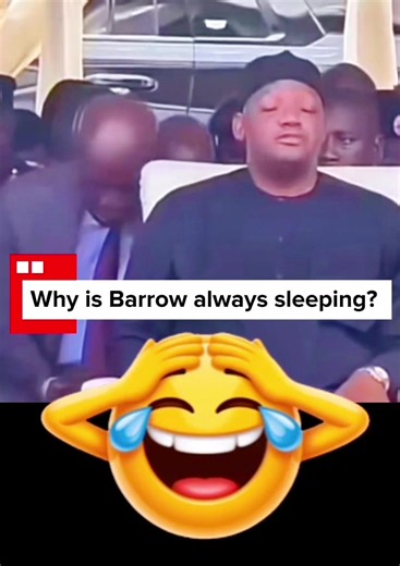 Why is Barrow always sleeping? 🤔 This is serious. #TheGambia #GambiaPolitics #AdamaBarrow #FYP #Viral