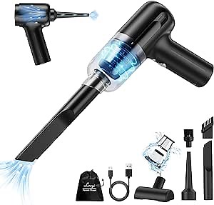 Mini Car Vacuum Cleaner, Handheld Vacuum Cordless,2 in 1 Rechargeable Vacuum Cleaner & Blower,Small Car Vacuum with 6000Pa Suction Power,Air Duster Hand Held Vacuum,Portable Vacuum for Car Home