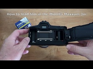 How to load film in the Minolta Maxxum 3xi Camera using Fomapan 100 35mm Black and White Film