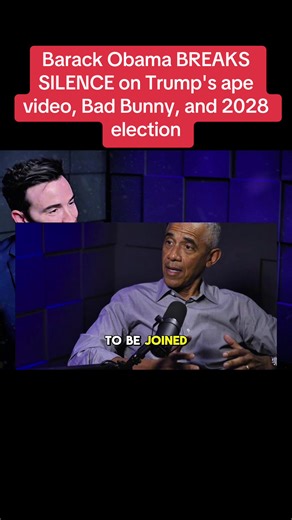 #Barack Obama BREAKS SILENCE on Trump's ape video, Bad Bunny, and 2028 election