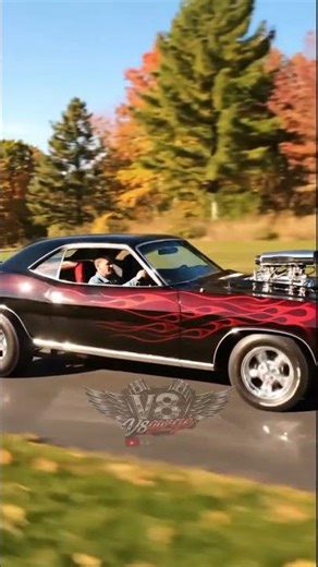BLOWN Hemi Cuda vs. Fall Colors 🔥🍂 #shorts
