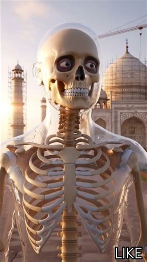 WHAT HAPPEN IF YOU MAZDUR OF TAJMAHAL 😱 #skeleton #shortsfeed #viralshorts
