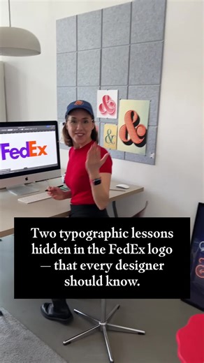 Everyone talks about the hidden arrow in the FedEx logo. But the real design secrets are these two: • Diagonals and curves are slightly thicker than vertical strokes • Rounded letters extend past the baseline and x-height (overshoot) Small optical tricks like these are what make typography look balanced instead of mechanical. If you want to learn how designers develop that eye, join my free workshop series The Lettering Design Roadmap (March 23–30). Save yout seat at https://www.martinaflor.com/
