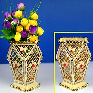 How to make beautiful flower vase Cómo hacer un hermoso florero #flowervase #diy #crafts #manualidades #florero | Casa de manualidades