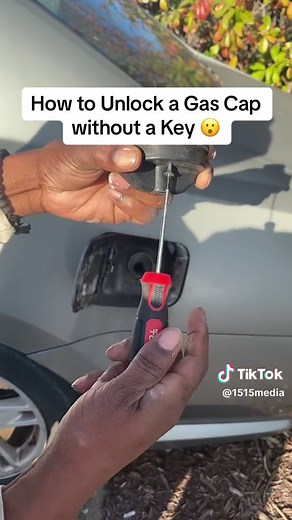 How to unlock a Gas Cap without a key . #gascap #locked #solved | gas caps