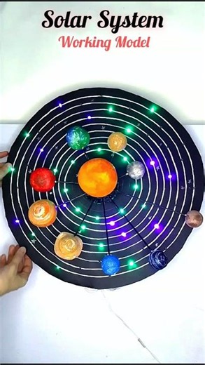 3D Rotating Solar System Working Model 🌍 Easy Science Project for School Exhibition 🚀