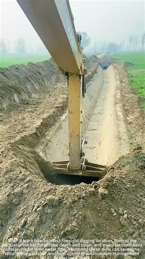 Operating Excavator for Farm Canals! 🚜💧