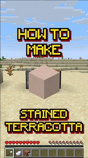 Minecraft: How to make Stained Terracotta | Recipe 157