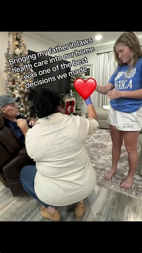 Bringing our health care professionals to us was such a relief. At some point during the journey, it became exhausting for him to even get in the car, let alone travel and then get out at an appointment. I noticed a shift in stress when we were able to bring people to him. And for the disclaimer here: her telling him to be quiet was all in good fun and that was a smile on his face. ☺️ #fyp #cancerjourney #hospice #pancreaticcancer