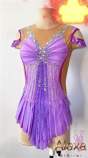 Custom Rhythmic Gymnastics Leotard, Handmade, Crystal Decor, Personalized Fit (24206)
