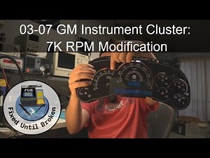 03-07 GM Instrument Cluster Modifications: 7K RPM, 140MPH & Transmission Temp