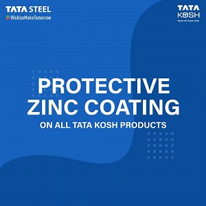 12 reactions | The zinc coating when intact, prevents corrosive substances from penetrating the underlying steel. Additionally Tata Kosh is coated with chromate providing another layer of protection to the zinc itself. This layer ensures no white rust is formed during transportation, storage, and handling. #TataKosh #TataKoshProducts #KoshKaJosh #RustFree #ZeroZinc | Tata Kosh | Facebook