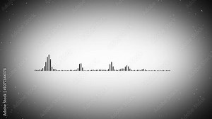 White audio waveform spectrum animation, Sound graphic equalizer. digital audio spectrum wave effect, audio spectrum, radio equalizer, 4k abstract sound wave. audio wave or frequency digital animation