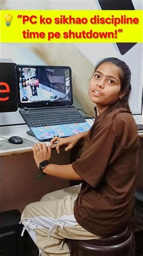 🔥 “No tension! Timer lagao aur PC khud band ho jayega.” #shutdownpc #computertricks #reels
